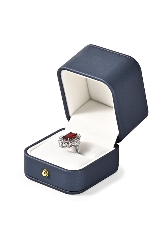 Velvet Ring Box for Proposal, Wedding, Engagement, Anniversary - Small, Blue
