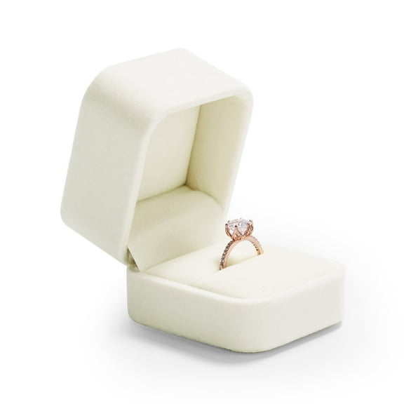 Oirlv Velvet Ring Box for Wedding, Engagement, Proposal