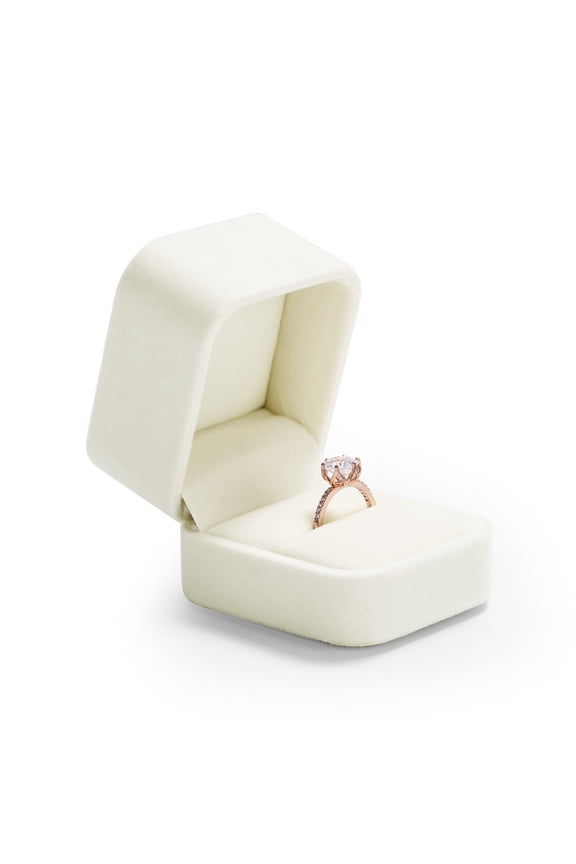 Velvet Ring Box for Wedding, Engagement, Proposal