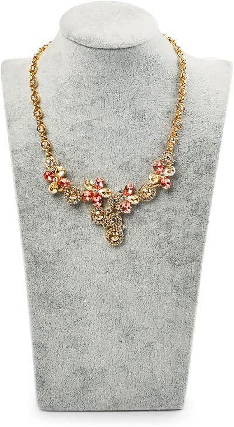 Four Colors Flannel Custom Necklace Display Velvet Jewelry Bust Display Holder - Jewelry Display...