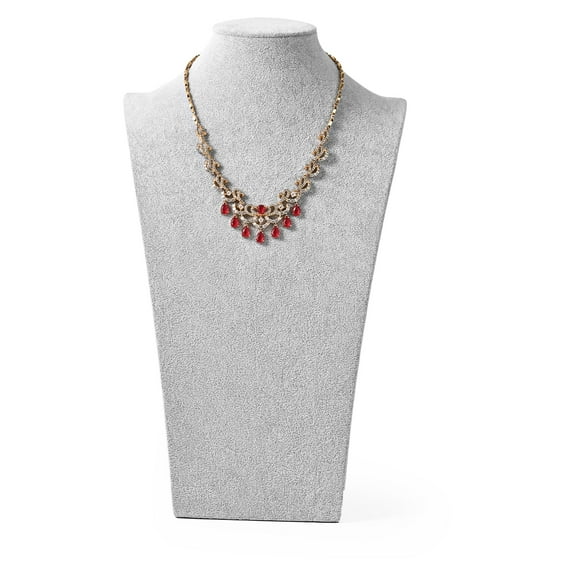 Oirlv Showcase Velvet Jewelry Stand, Durable Gray Jewelry Holder