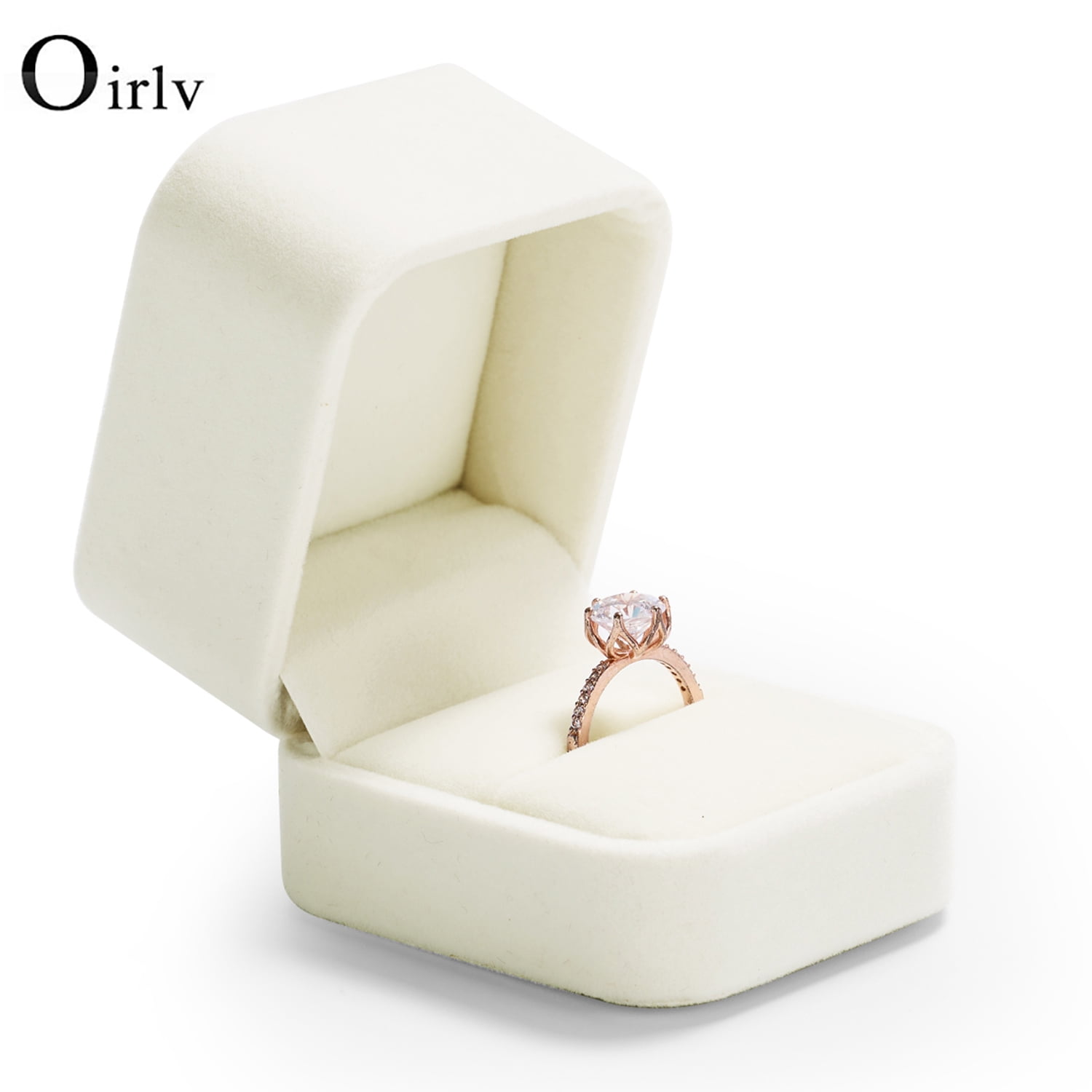 Engagement Luxury Velvet Jewelry Case Gift Storage Wedding Ring Box Ring Box  | eBay