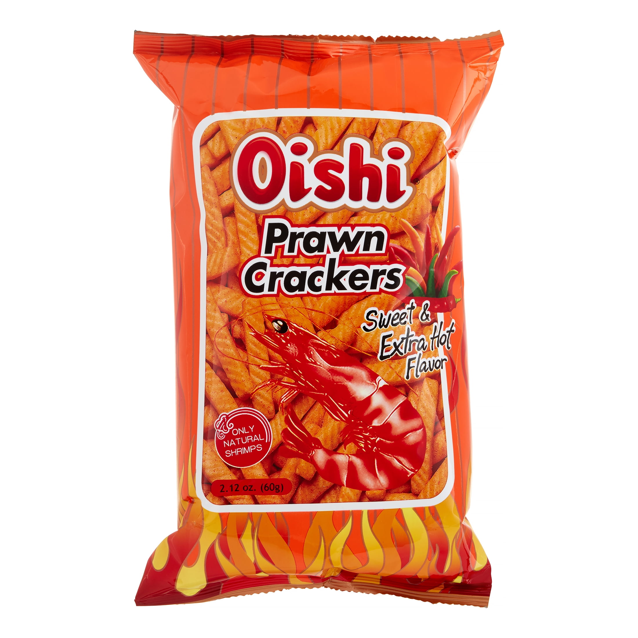 Oishi Prawn Cracker Sweet Spicy, 60 Gram