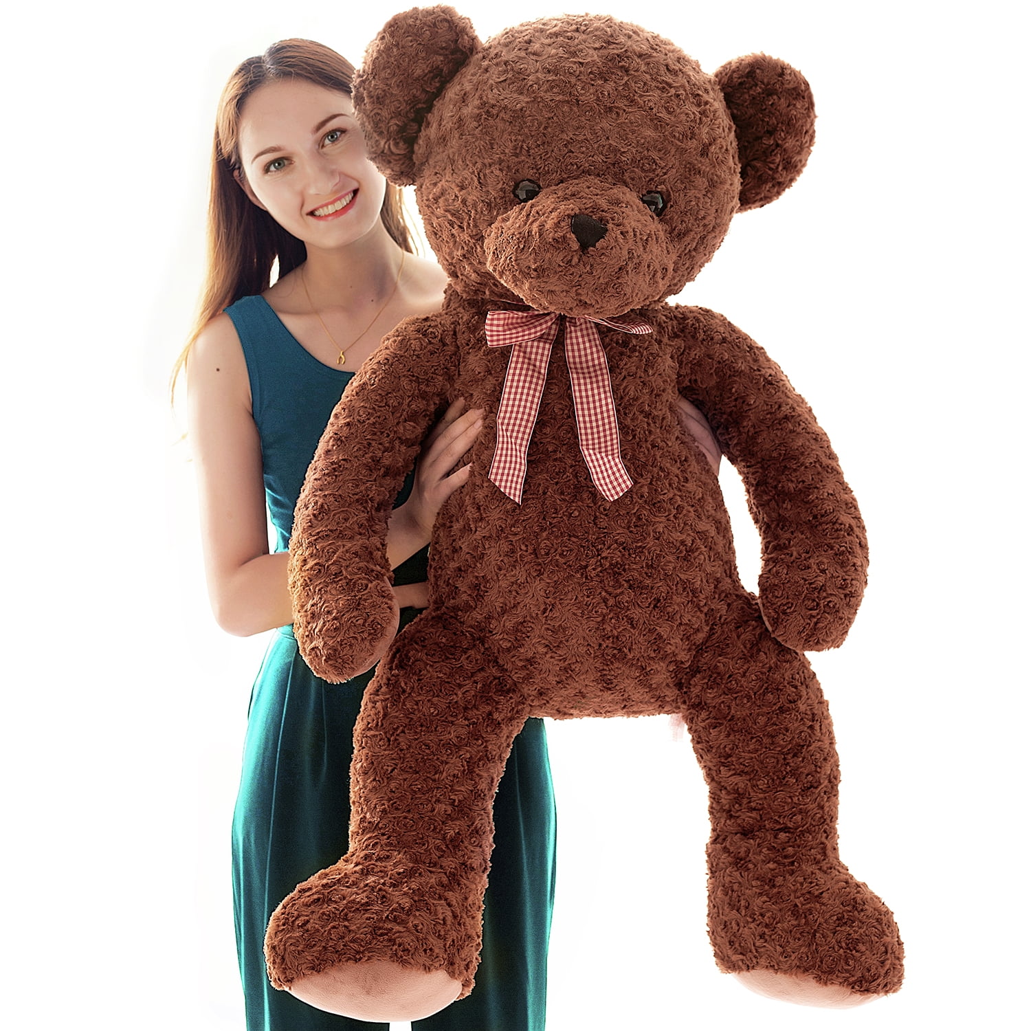 Oitscute Giant Teddy Bears Stuffed Animals 42” Big Plush Toys for Girlfriend or Kids Brown