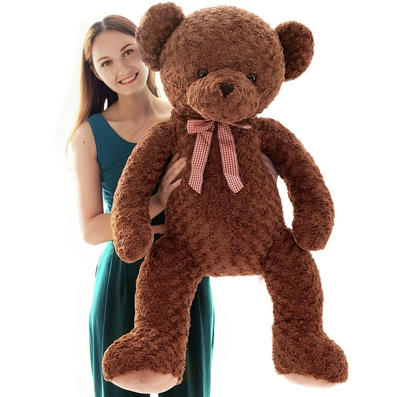 Oitscute Giant Teddy Bears Stuffed Animals 42” Big Plush Toys for Girlfriend or Kids Brown