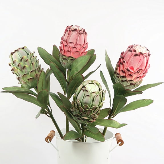 Oiur 1Pc Artificial Protea Cynaroides Flower Plant DIY Garden Party Wedding Decor