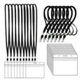 thumbnail image 1 of Oiur 20 Pcs ID Card Holders with Lanyards Clear Waterproof Resealable Horizontal or Vertical Name Tags Badge Holders And Lanyard Necklaces with Clip for Office School Events,Black A, 1 of 8