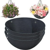 Oiur 3Pcs Flower Pot Liners,Window Box Hanging Planter Pots,Simple Installation Moisture-retaining Hanging Basket Liner Planter Insert Accessories