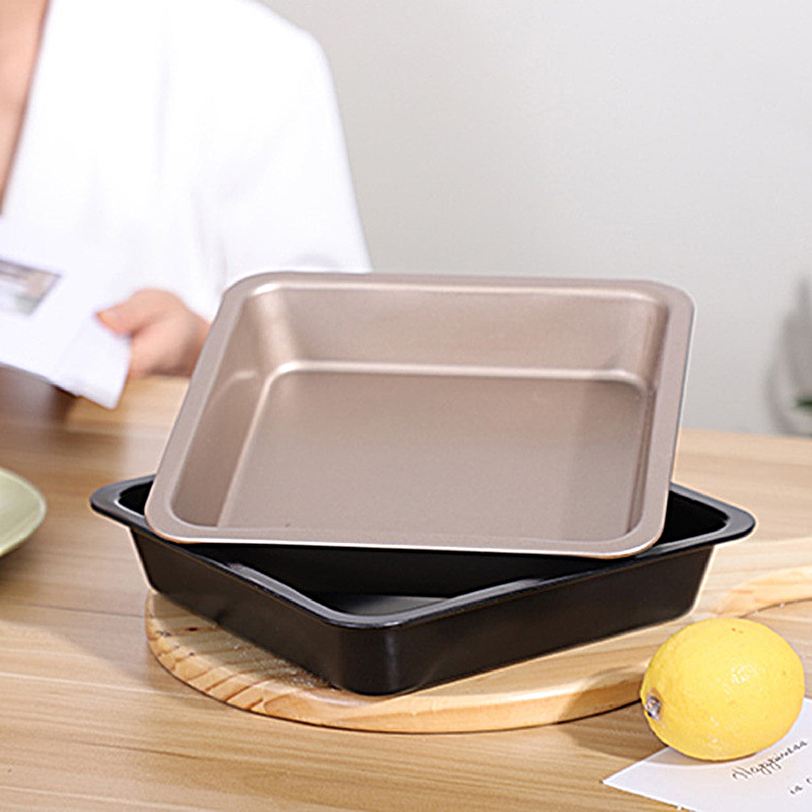 Oiur 7/8 Inch Large Capacity Food Grade Reusable Roasting Pan Non