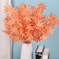 thumbnail image 1 of Oiur Artificial Maple Leaves Branch Flexible Wire Stem Realistic Non-withering No Watering Wedding Photo Props Indoor Outdoor Home Office Garden Decoration Faux Plant, 1 of 8