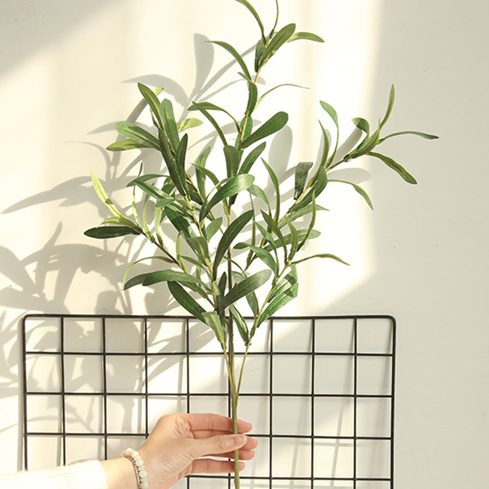 Oiur Artificial Olive Branches Artificial Outdoor Plants Long Stems