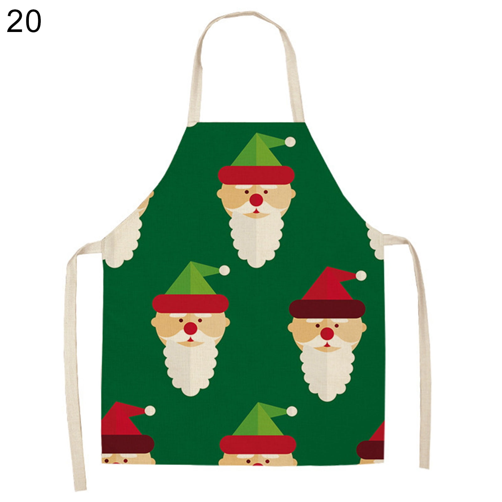 Oiur Chistmas Apron Holiday Kitchen Apron Christmas Santa Claus/Elk/Snowman Style Decor
