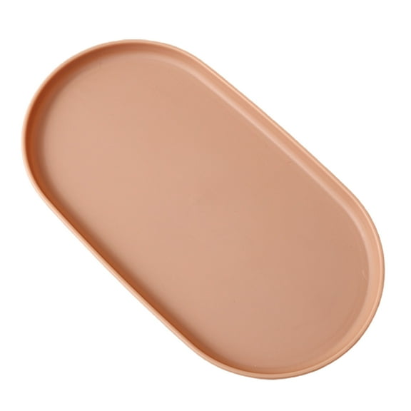 Oiur Dessert Tray Food Grade BPA Free Simple Style Smooth Edge Multipurpose Storage Tray Oval Storage Tray Dish Dinner Plate Kitchen Supplies