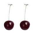 thumbnail image 1 of Oiur Earrings Sweet Cherry Shape Alloy Exquisite Jacket Ear Dangle for Dating,Deep Red, 1 of 8