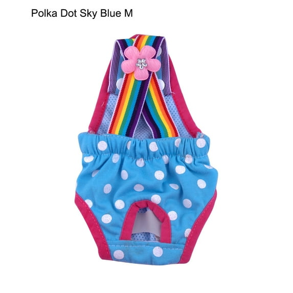 Oiur Pets Diaper Cotton Sanitary Pantie with Adjustable Strap Suspender Physiological Pants Pet Underwear Diaper Jumpsuit for Female Dog