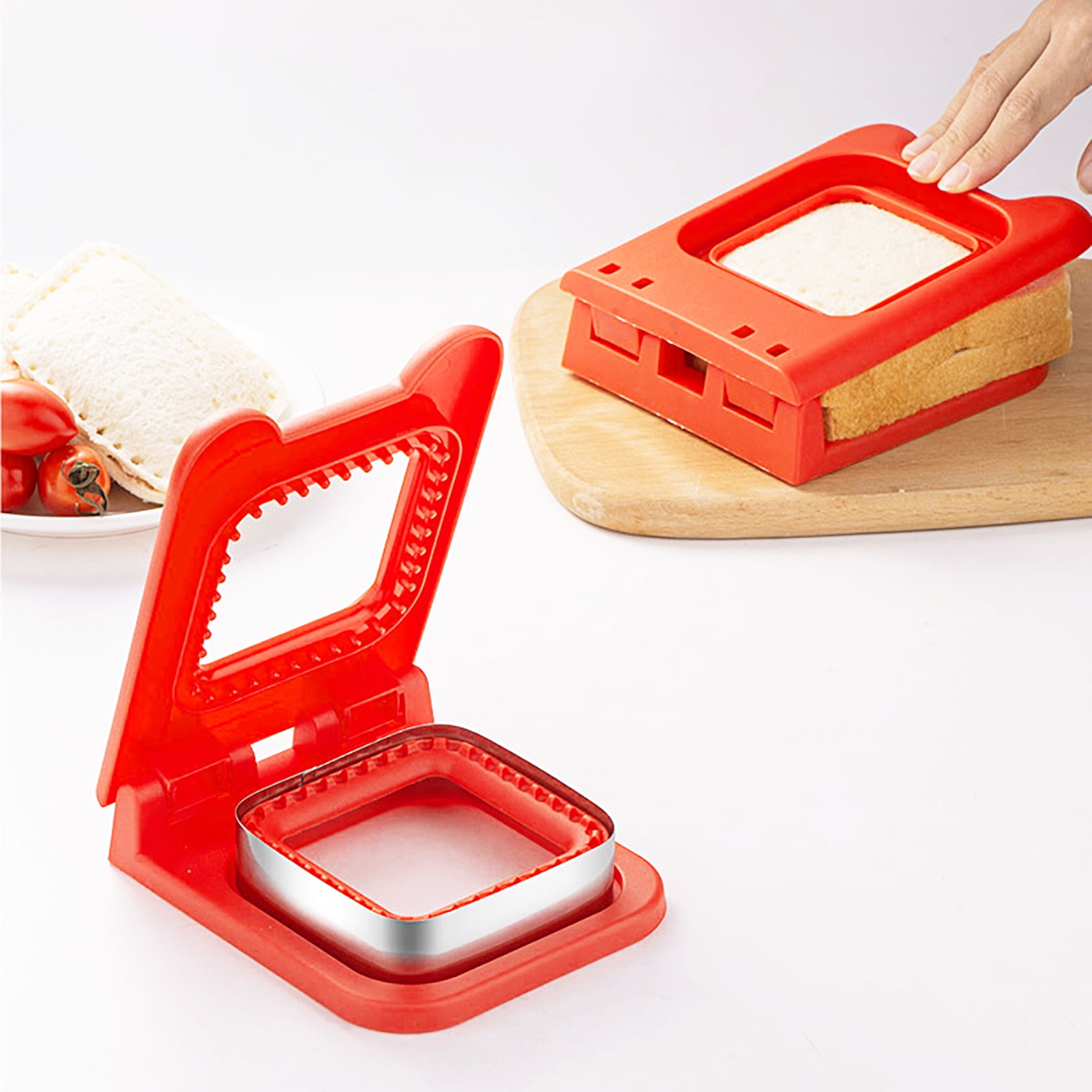 Oiur Sandwich Cutter Sandwich Bread Mould DIY Food Grade Stainless Filling Sandwich Seal Machine