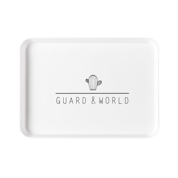 Oiur Serving Tray All-purpose Washable Plastic Rectangle Breakfast Fruit Bread Food Dish for Gifts