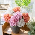 thumbnail image 1 of Oiur Simulation Hydrangea Flower Pastoral Style Various Bright Colors Faux Silk Flower Plant Ornament Artificial Flower Arrangement Art DIY Scene Layout Decoration for Wedding Party, 1 of 8
