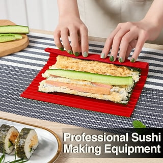 Nuolux 2pcs Sushi Rolling Mats Sushi Making Pads Bamboo Curtain Homemade Sushi Gadget, Size: 24x24cm
