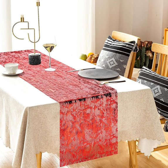 Oiur Table Runner Sequin Glitter Table Cover Bronzing Table Cloth for Home Parties Decoration