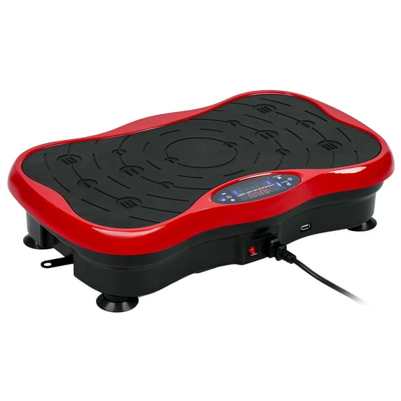 Oiur Vibrating Plate Machine,Power Waver Vibration Plate Exercise Machine for Lymphatic Drainage with Resistant Band and LED Screen,Weight Loss Shaping Toning Home Gym Equipment