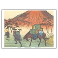 thumbnail image 1 of Oiwake Station - from Sixty-nine Stations of Kiso Road - Vintage Japanese Ukiyo-e Woodblock Print by Hiroshige, Eisen c.1800s - Master Art Print 10in x 14in, 1 of 4