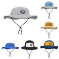 thumbnail image 1 of Oiyii Adventure‑Ready Bucket Hats for Toddler Boy Solid‑Tone Sun Hats, Grey, 1 of 4