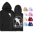 thumbnail image 1 of Oiyii Big Boy' Whale Isaiah 43:2 Bible Verse Front Back Graphic Hoodie Long Sleeve Faith Hooded Sweatshirt Pullover Top,Black, 1 of 4