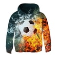 thumbnail image 1 of Oiyii Big Boy's Fiery Soccer Graphic Hoodie Long Sleeve Urban Hooded Sweatshirt Pullover Top,OTHER, 1 of 2
