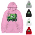 thumbnail image 1 of Oiyii Big Boy's Recycling Garbage Truck Graphic Hoodie Long Sleeve Printed Casual Hooded Sweatshirt Soft Pullover Top,Pink, 1 of 4