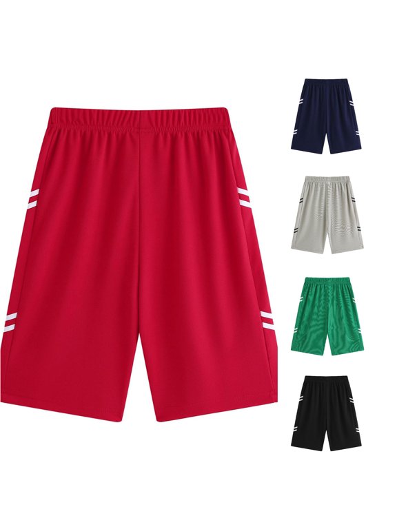 Big Boy's Side Stripe Athletic Shorts Solid Basketball Shorts Active Bottoms