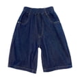 thumbnail image 1 of Oiyii Big Boys Baggy Straight Denim Shorts Casual Elastic Waist Jean Shorts Jorts, 1 of 9