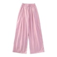 thumbnail image 1 of Oiyii Big Girls Wide Leg Pants Solid Color Elastic Waist Crinkle Pull On Baggy Pants, 1 of 4