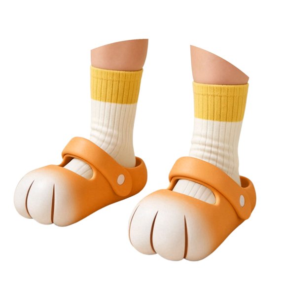 Oiyii Boys Cartoon Cat Paw Clogs Unisex Summer Non-Skid Lightweight Outdoor Slippers