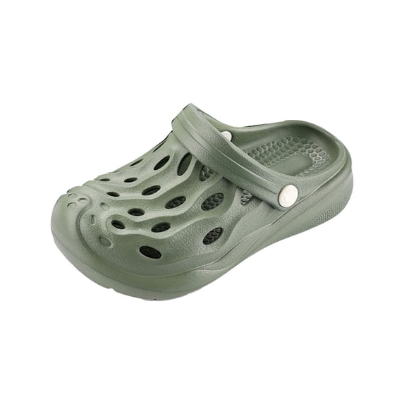Oiyii Boys Summer Beach Clogs Solid Color Slip-On Sandals Kids Outdoor Play Water Shoes