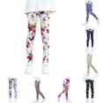 thumbnail image 1 of Oiyii Butterfly Printed Leggings for Big Girl Stretchy Casual Pants Daily Active Bottoms,White, 1 of 3
