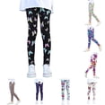 thumbnail image 1 of Oiyii Butterfly Printed Leggings for Toddler Girl Stretchy Casual Pants Daily Active Bottoms,Black, 1 of 4