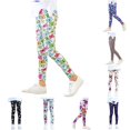 thumbnail image 1 of Oiyii Butterfly Printed Leggings for Toddler Girl Stretchy Casual Pants Daily Active Bottoms,Green, 1 of 4
