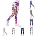 thumbnail image 1 of Oiyii Butterfly Printed Leggings for Toddler Girl Stretchy Casual Pants Daily Active Bottoms,Yellow, 1 of 3