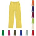 thumbnail image 1 of Oiyii Elastic Waist Straight Leg Pants for Tween Boys Solid Relaxed Trousers Daily Casual Bottoms,Light Yellow, 1 of 5