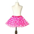 thumbnail image 1 of Oiyii Girls Ballet Skirts Polka Dots Print Elastic Waist Tutu Mesh Short Skirt, 1 of 3