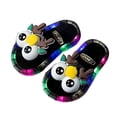 thumbnail image 1 of Oiyii Girls Light Up Slippers Cartoon Print Summer Soft Indoor Outdoor Non-Skid Slides, 1 of 5