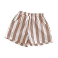 thumbnail image 1 of Oiyii Infant Boys Casual Striped Shorts Summer Lightweight Cotton Soft Pull On Shorts, 1 of 3