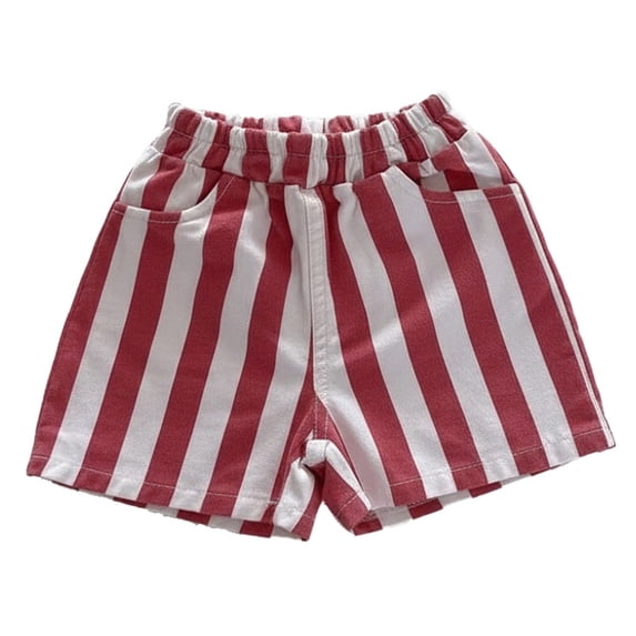 Oiyii Infant Boys Casual Striped Shorts Summer Lightweight Cotton Soft Pull On Shorts
