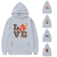 thumbnail image 1 of Oiyii Boys' Slogan Pullover Hoodie Football Print Long Sleeve Casual Hooded Sweatshirt Leisure Pullover Top,GY4, 1 of 4
