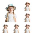 thumbnail image 1 of Oiyii Infant Girl’S Outdoor Bucket Hats Jungle‑Animal‑Printed Sun Hats, Blue, 1 of 5