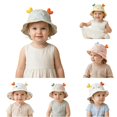 thumbnail image 1 of Oiyii Infant Girls Cute Sun Hats Heart‑Ornament Rainbow‑Printed Bucket Hats, Light Blue, 1 of 4