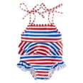 thumbnail image 1 of Oiyii Girls One Piece Swimsuit Sleeveless Ruffle Tie-Shoulder Beach Bathing Suit, 1 of 3