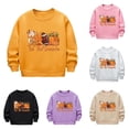 thumbnail image 1 of Oiyii Little Boy's Fall Graphic Sweatshirt Halloween Long Sleeve Pumpkin Football Print Outdoor Casual Pullover Top,Orange, 1 of 4