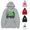 thumbnail image 1 of Oiyii Little Boy's Recycling Garbage Truck Graphic Hoodie Long Sleeve Printed Casual Hooded Sweatshirt Soft Pullover Top,Grey, 1 of 4